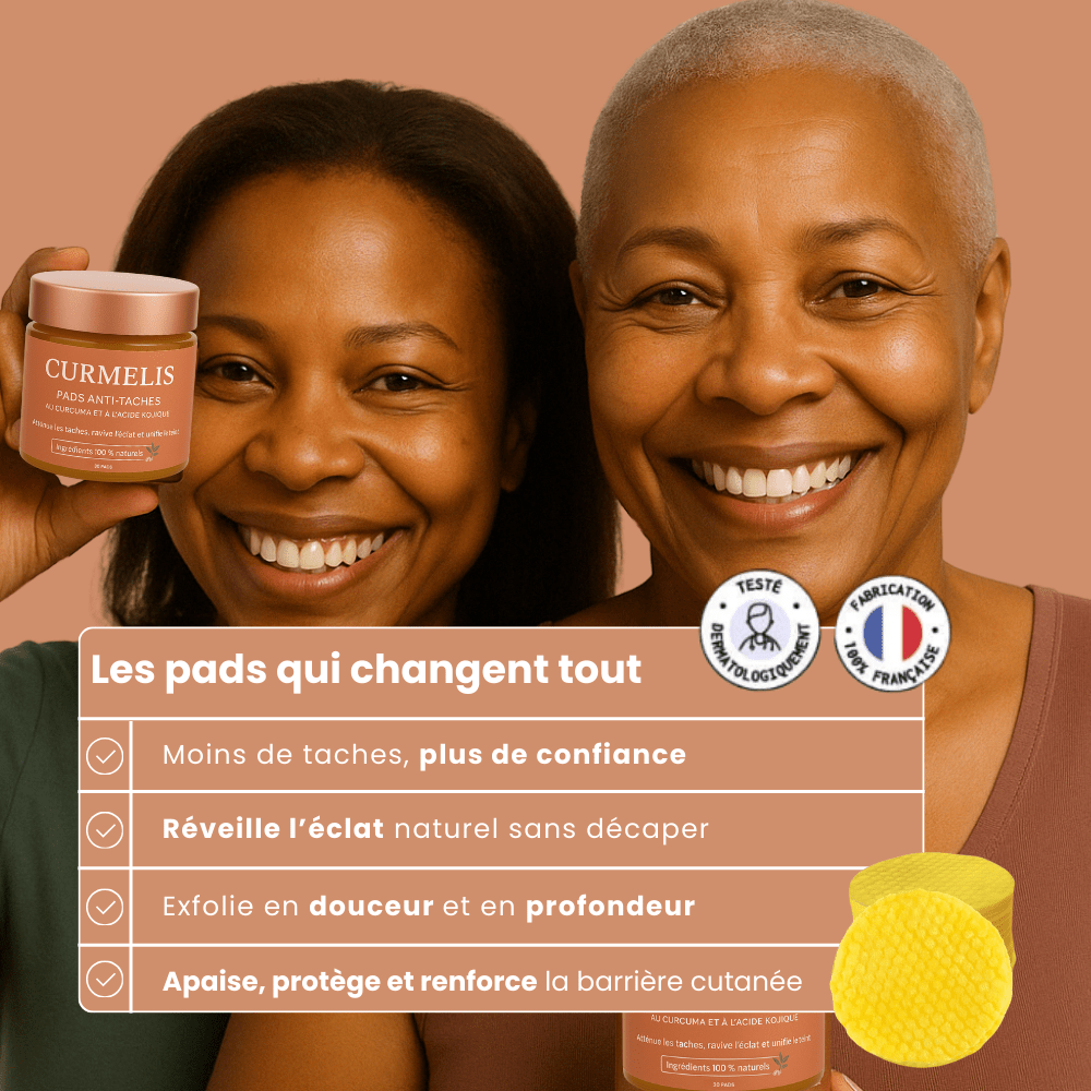 Pads au Curcuma Anti-taches pour peaux matures noires & métissées
